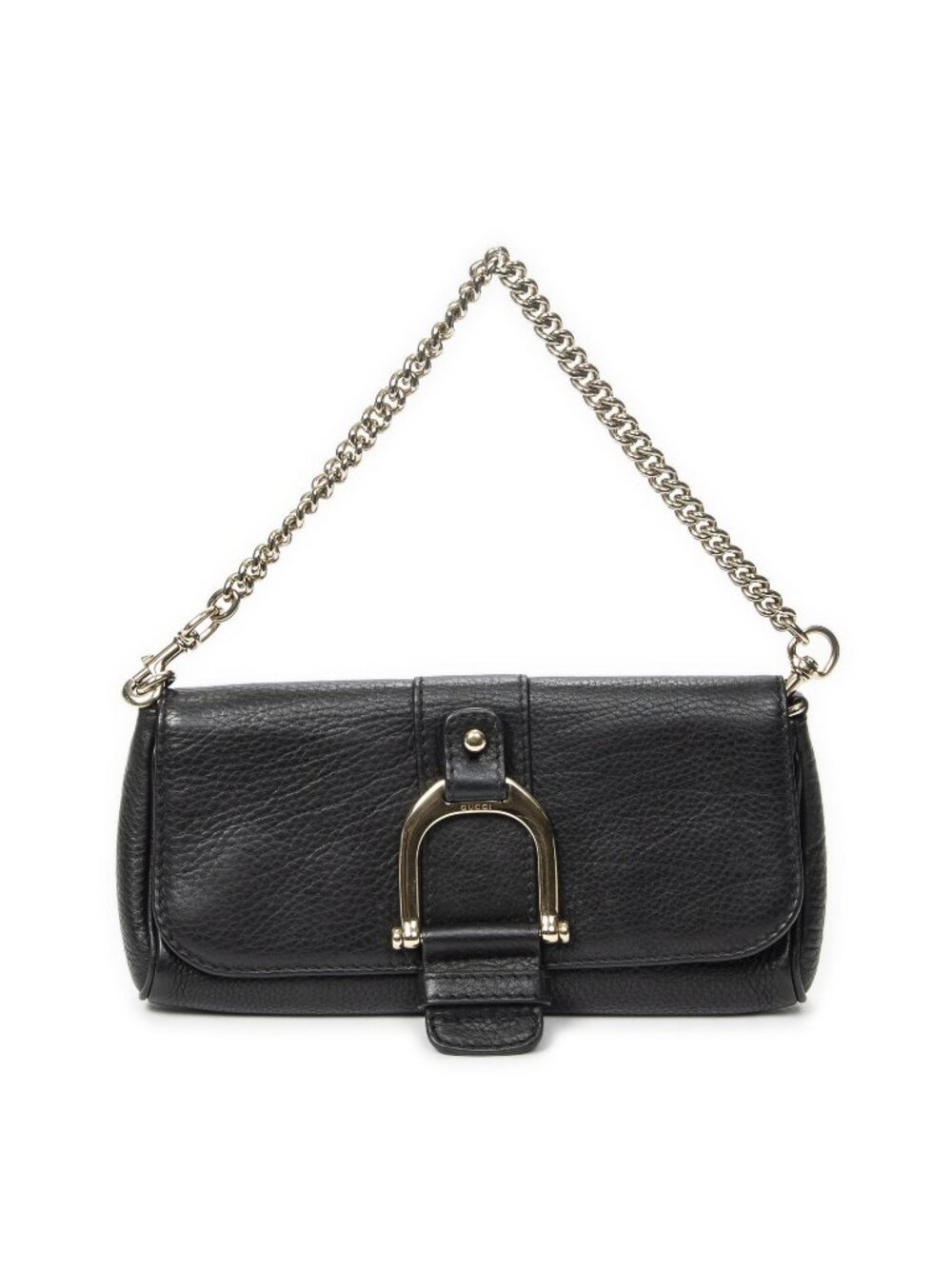 Gucci Evening Clutch Black Gray Leather